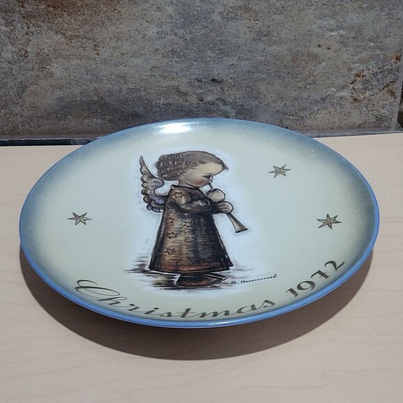 Schmid Hummel Christmas Plate 1972 "Engel mit Flöte" Angel with Flute Decorative - Picture 10 of 11